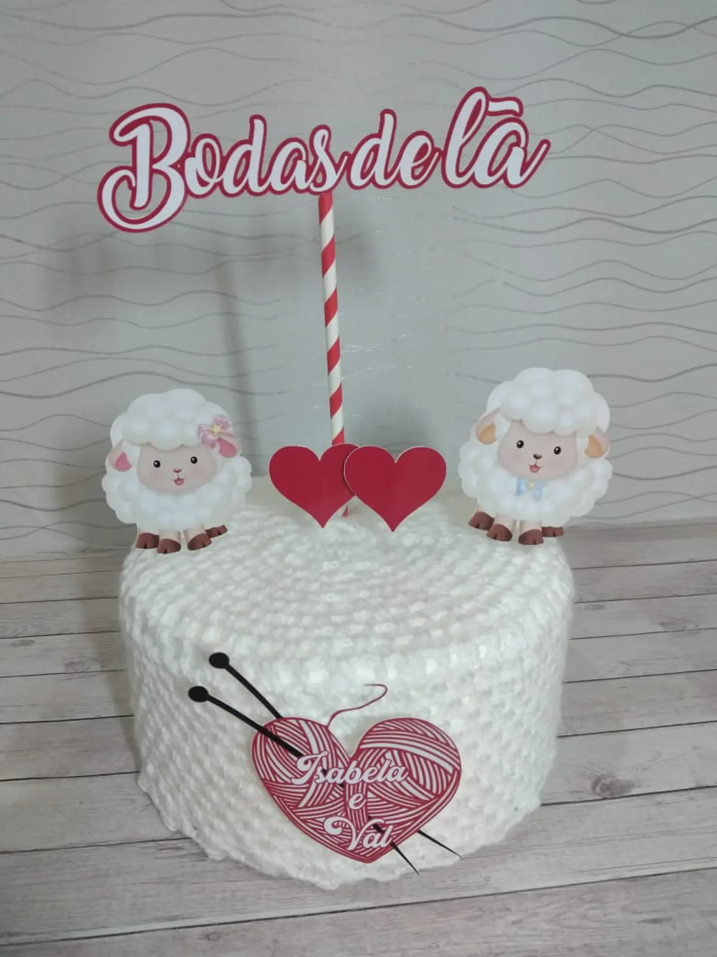 Arquivo de Corte Topo de Bolo Bodas de Latão - Lã 3 1