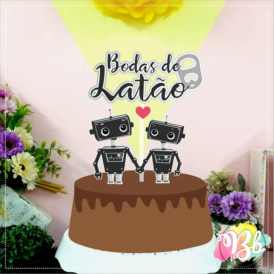 Arquivo de Corte Topo de Bolo Bodas de Latão - Lã 1 1