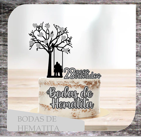 Arquivo de Corte Topo de Bolo Bodas de Hematita 2
