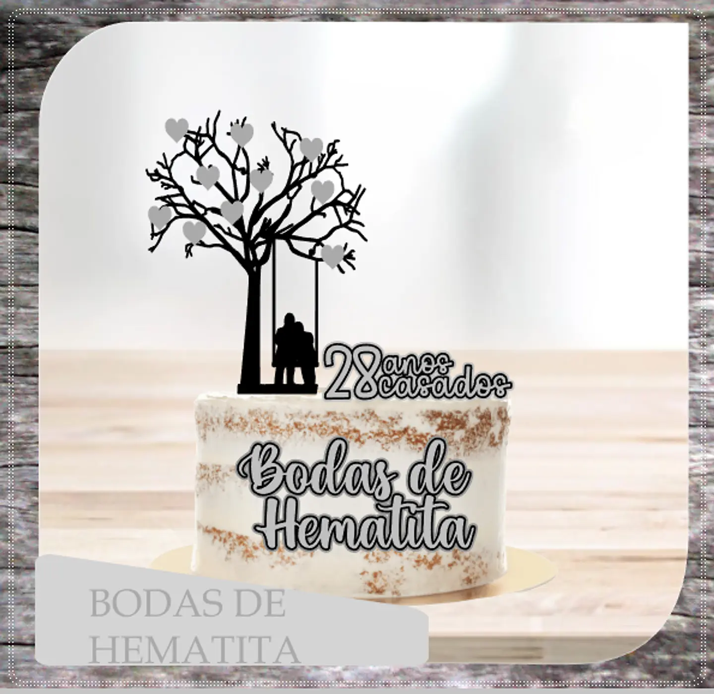 Arquivo de Corte Topo de Bolo Bodas de Hematita 2 1