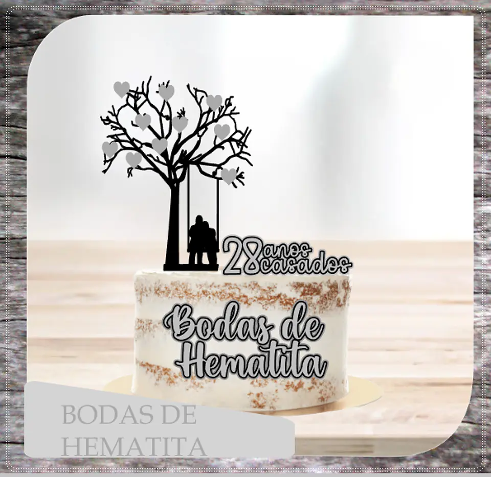 Arquivo de Corte Topo de Bolo Bodas de Hematita 2 1