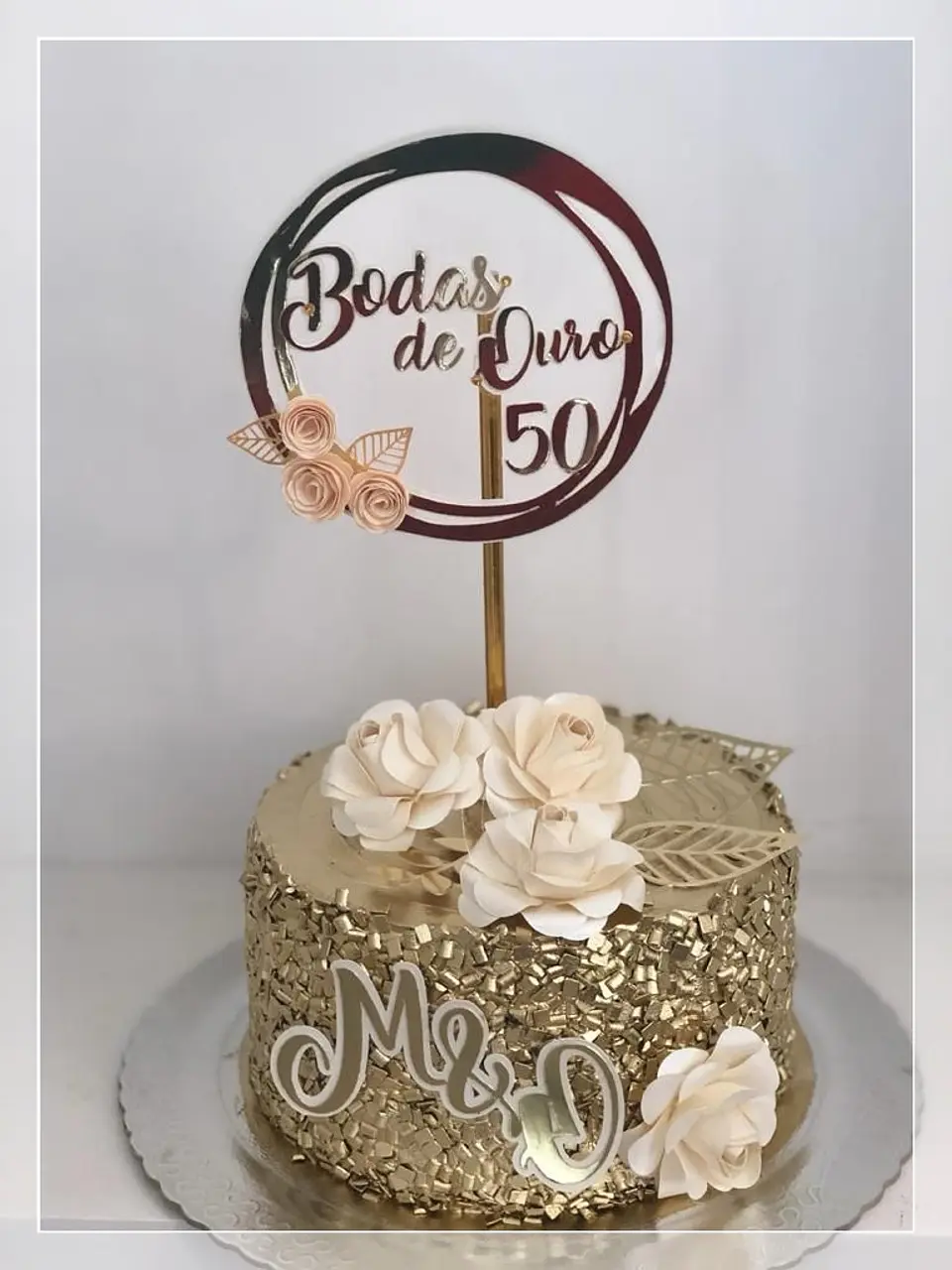 Arquivo de Corte Topo de Bolo Bodas de Ouro 1 1