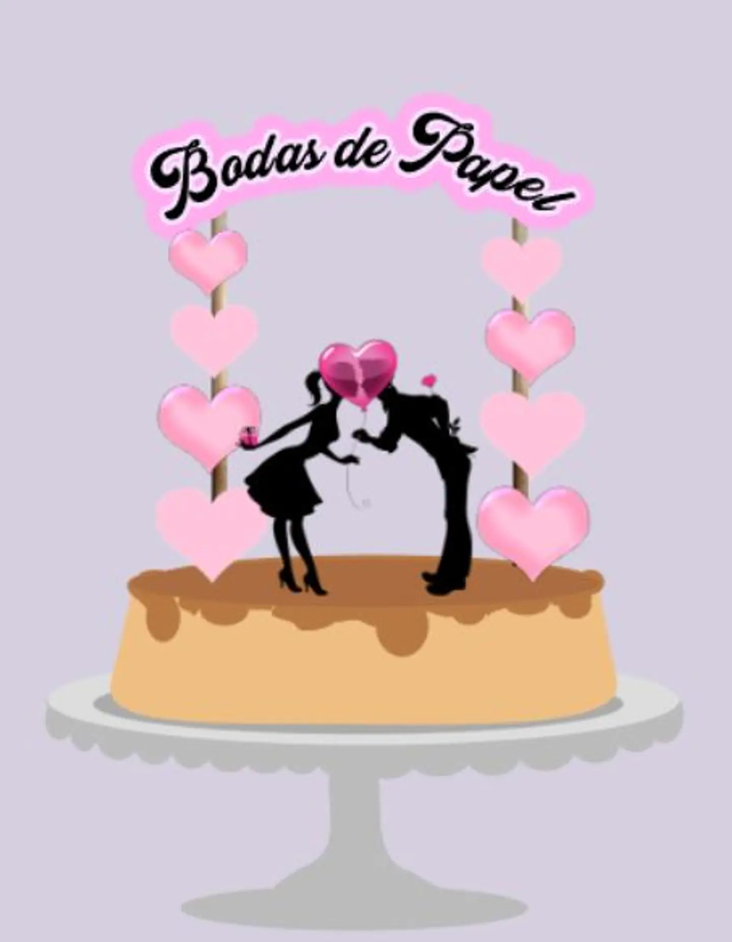 Arquivo de Corte Topo de Bolo Bodas de Papel 2 1