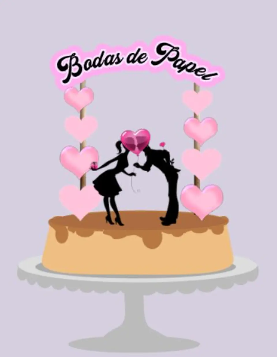 Arquivo de Corte Topo de Bolo Bodas de Papel 2 1