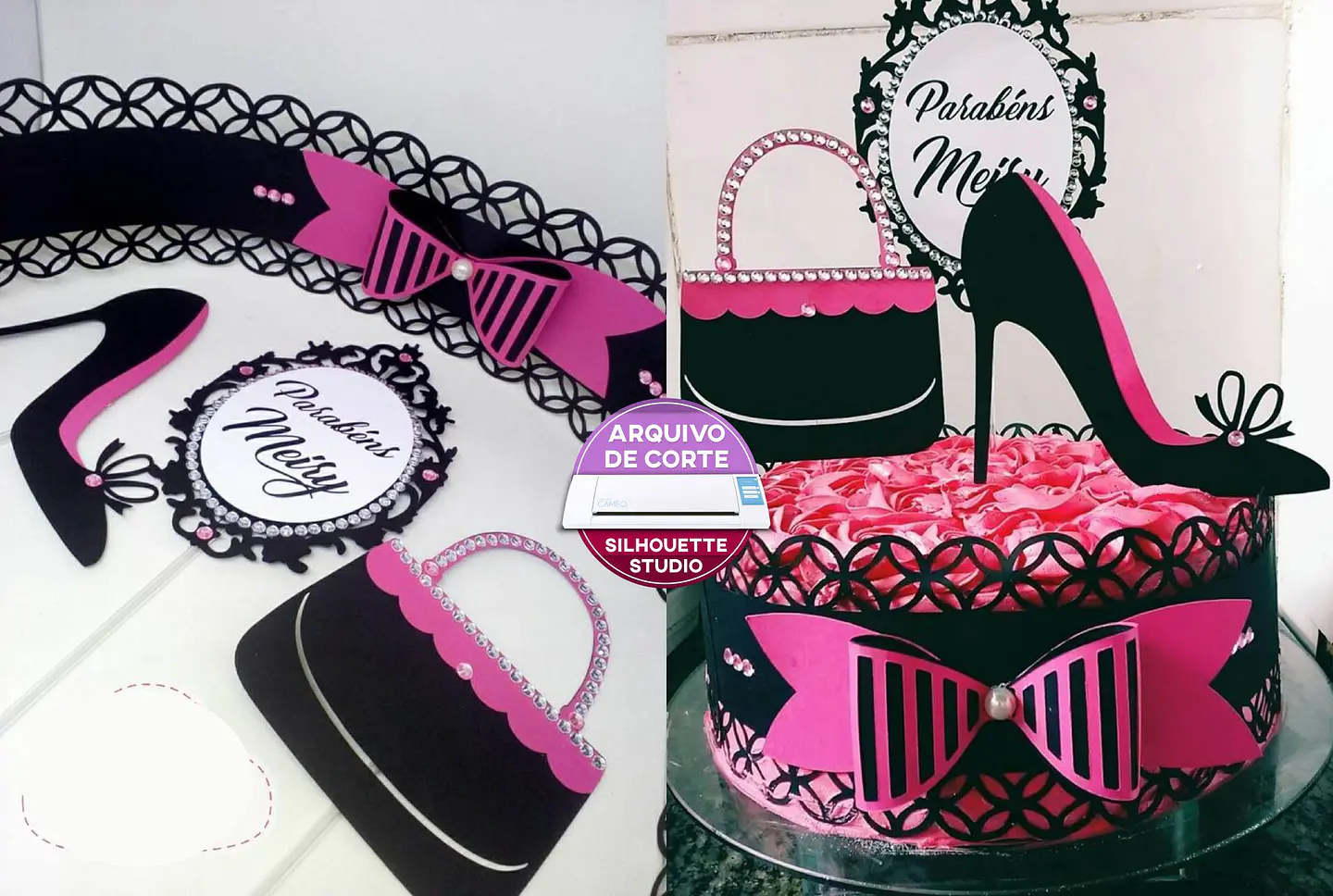 Arquivo de Corte Topo de Bolo Bolsa 7 1
