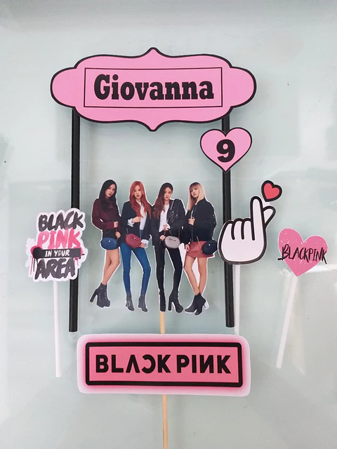 Arquivo de Corte Topo de Bolo Black Pink 9