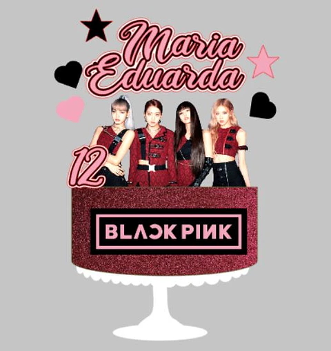 Arquivo de Corte Topo de Bolo Black Pink 8