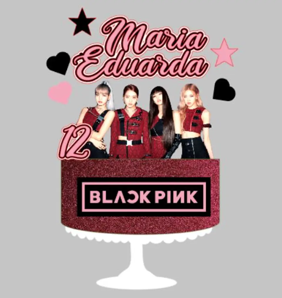 Arquivo de Corte Topo de Bolo Black Pink 8 1