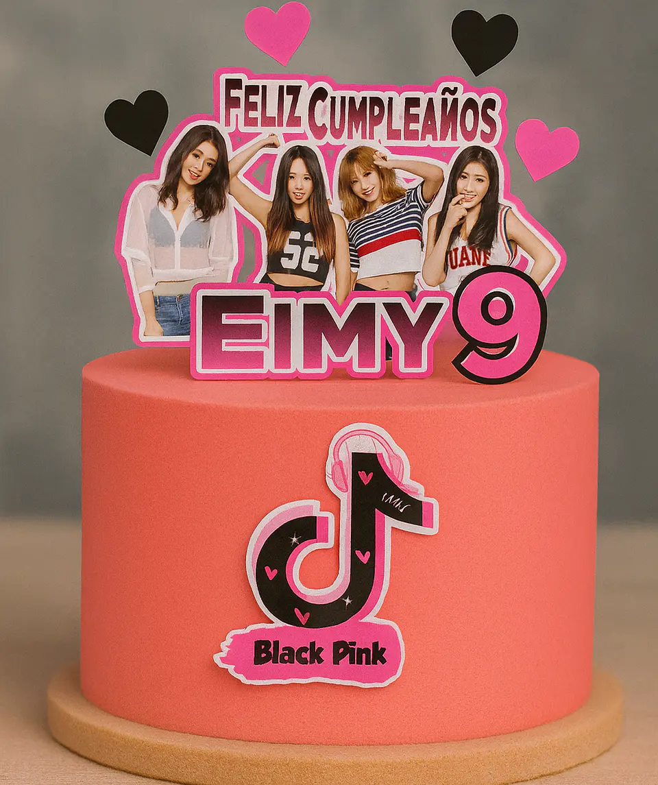 Arquivo de Corte Topo de Bolo Black Pink 4 1