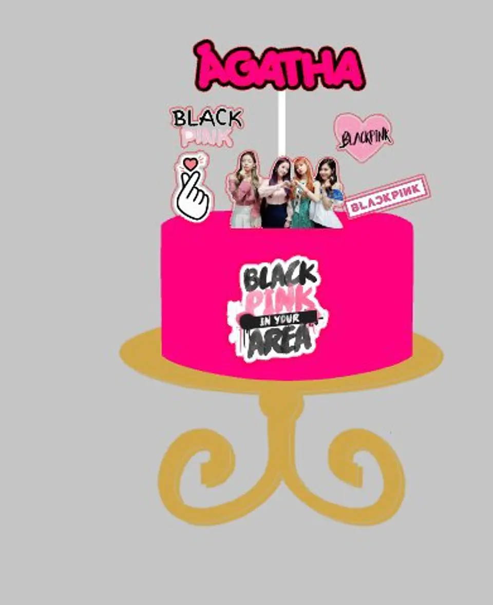 Arquivo de Corte Topo de Bolo Black Pink 1 1