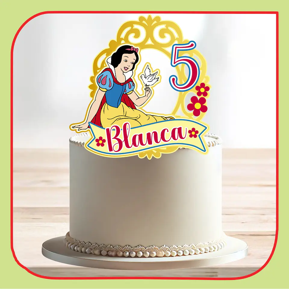 Arquivo de Corte Topo de Bolo Branca de Neve 25 1