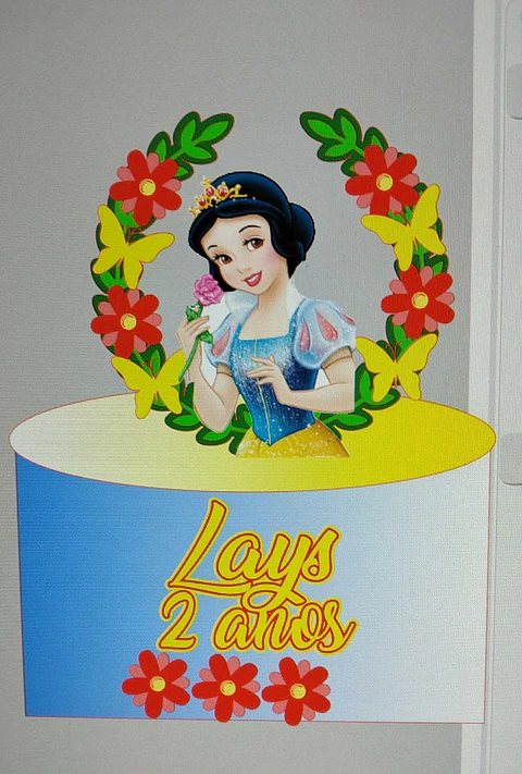 Arquivo de Corte Topo de Bolo Branca de Neve 15