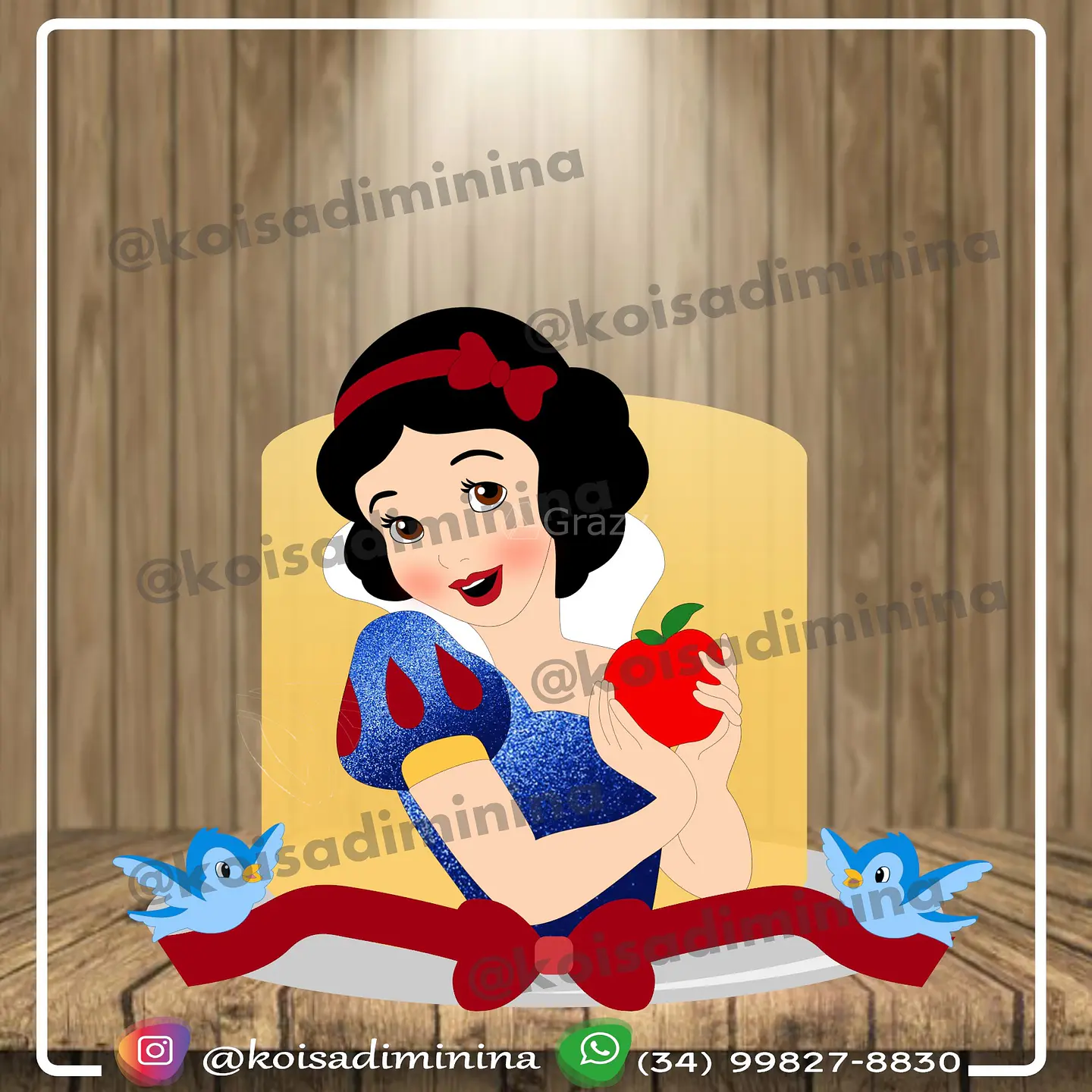 Arquivo de Corte Topo de Bolo Branca de Neve 5 1