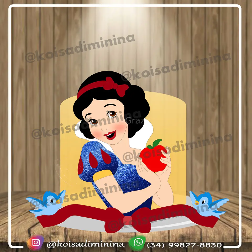 Arquivo de Corte Topo de Bolo Branca de Neve 5 1