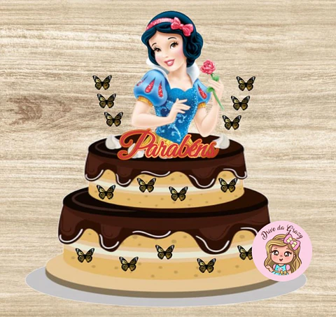 Arquivo de Corte Topo de Bolo Branca de Neve 2