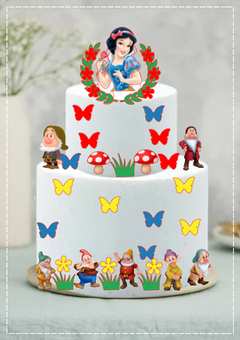 Arquivo de Corte Topo de Bolo Branca de Neve 1