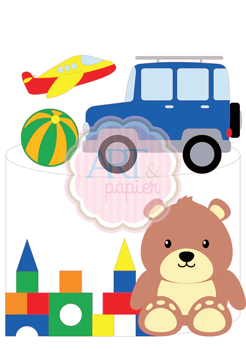 Arquivo de Corte Topo de Bolo Brinquedos 24