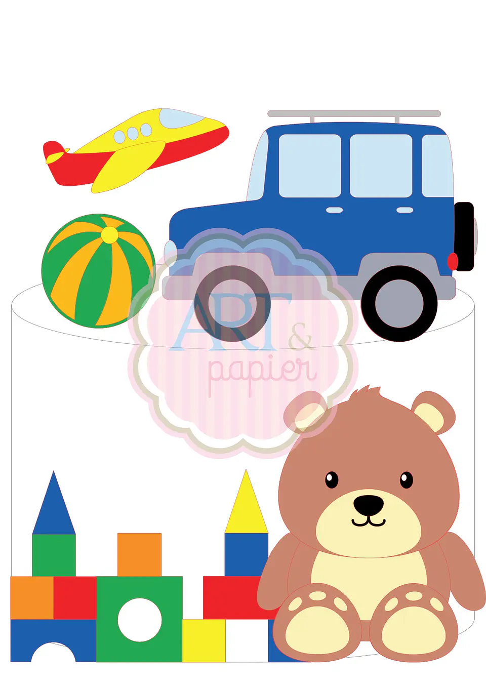 Arquivo de Corte Topo de Bolo Brinquedos 24 1