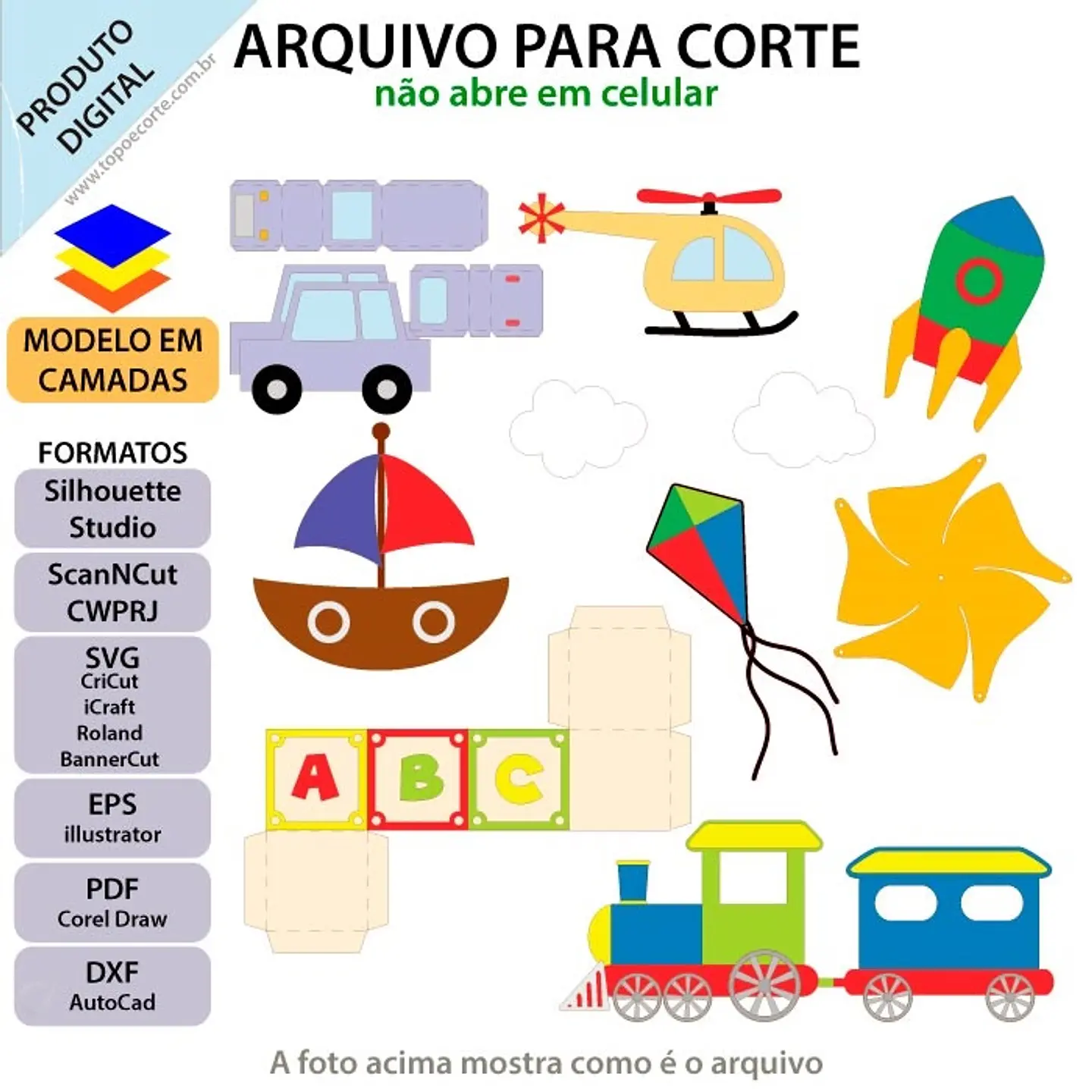 Arquivo de Corte Topo de Bolo Brinquedos 16 1