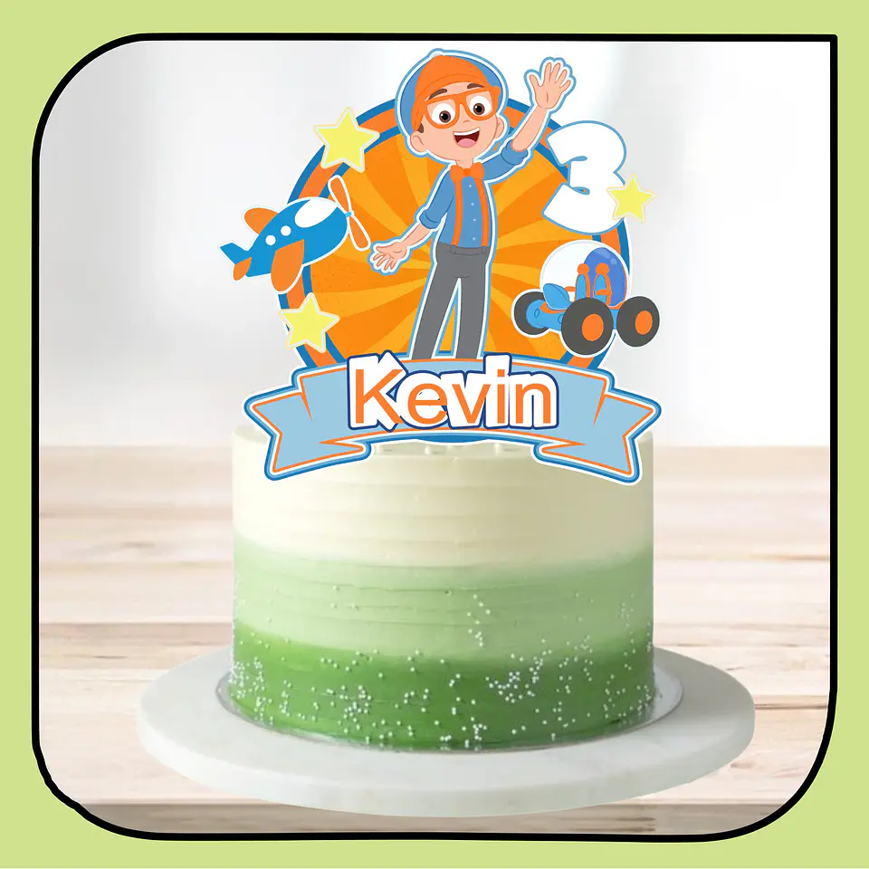 Arquivo de Corte Topo de Bolo Blippi 8 1