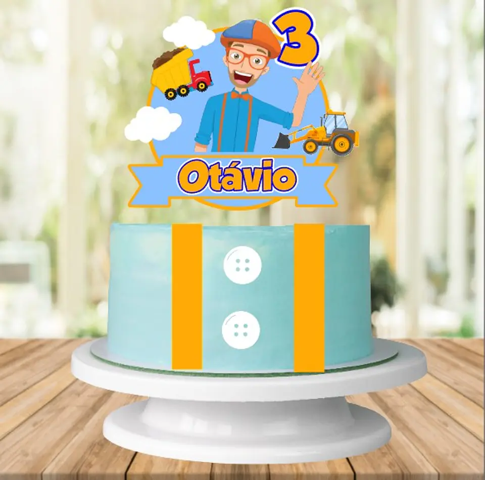 Arquivo de Corte Topo de Bolo Blippi 5 1