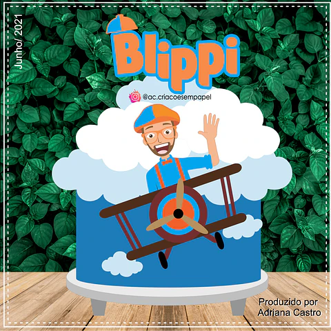 Arquivo de Corte Topo de Bolo Blippi 1