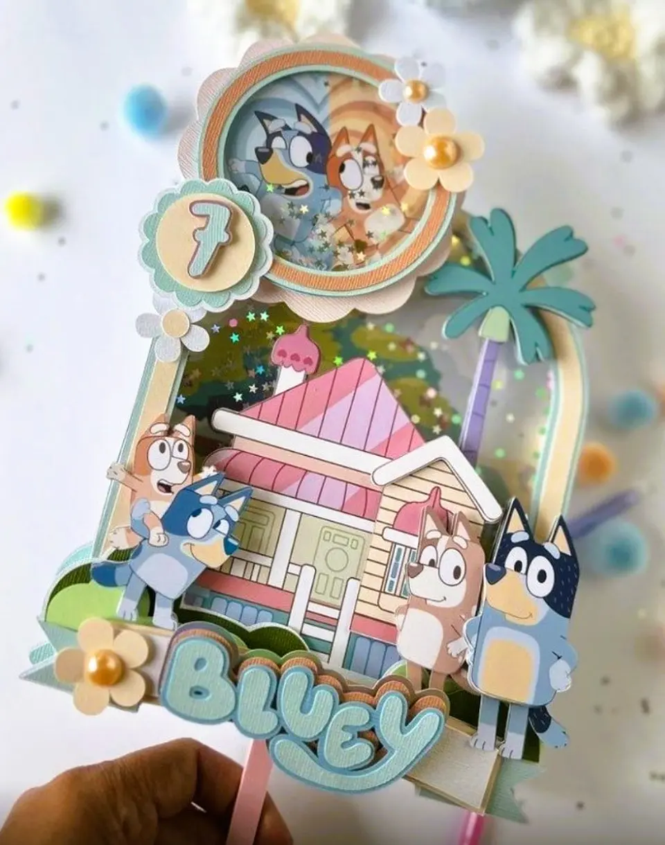 Arquivo de Corte Topo de Bolo Bluey 6 1