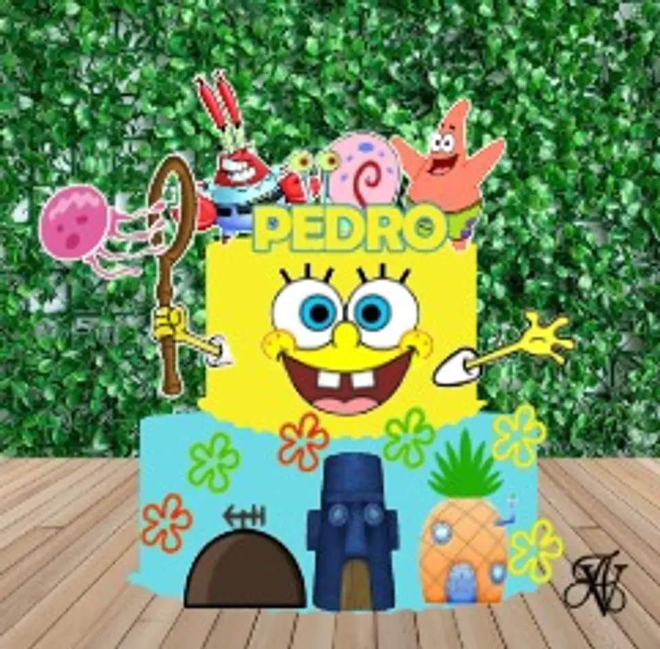 Arquivo de Corte Topo de Bolo Bob Esponja 16 1