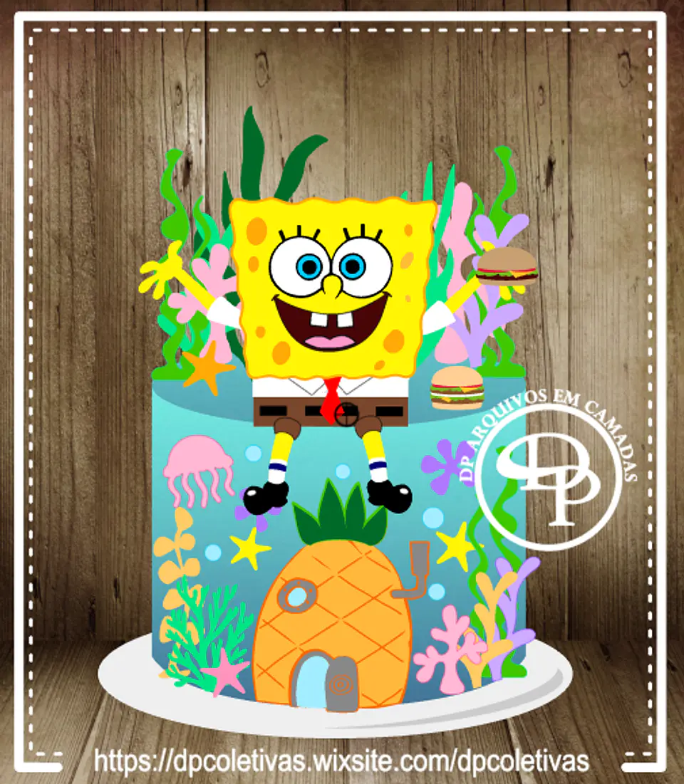 Arquivo de Corte Topo de Bolo Bob Esponja 14 1