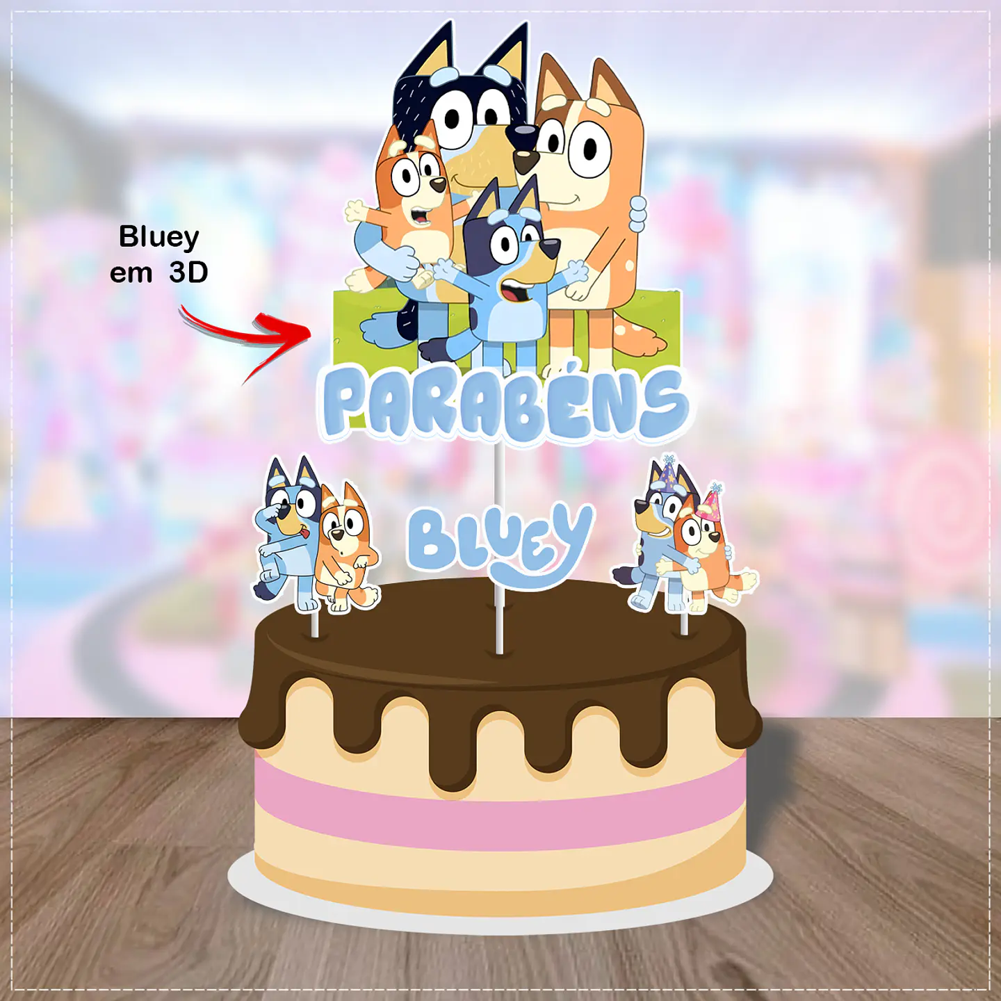 Arquivo de Corte Topo de Bolo Bluey 19 1