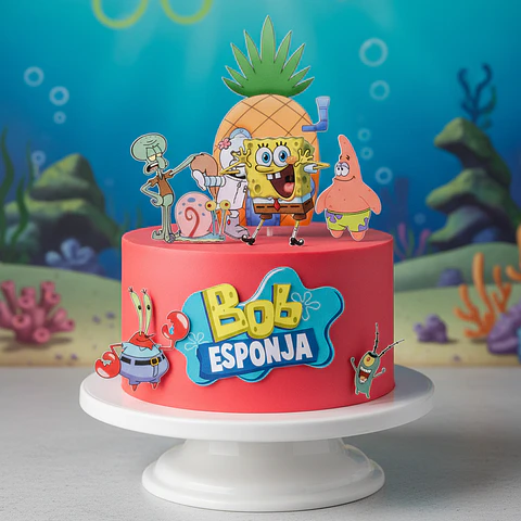 Arquivo de Corte Topo de Bolo Bob Esponja 7