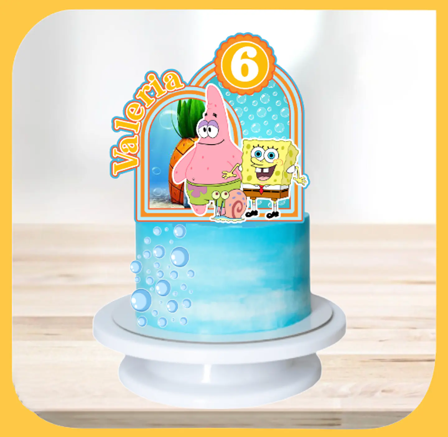 Arquivo de Corte Topo de Bolo Bob Esponja 4 1