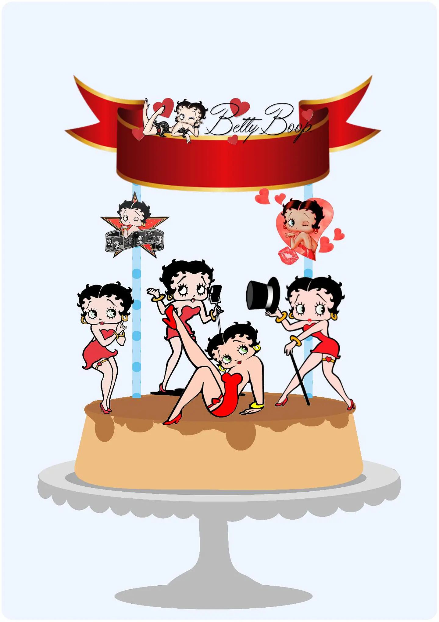 Arquivo de Corte Topo de Bolo Betty Boop 2 1