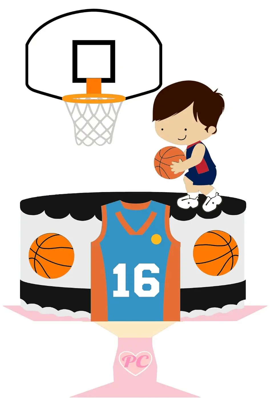 Arquivo de Corte Topo de Bolo Basquete 11 1
