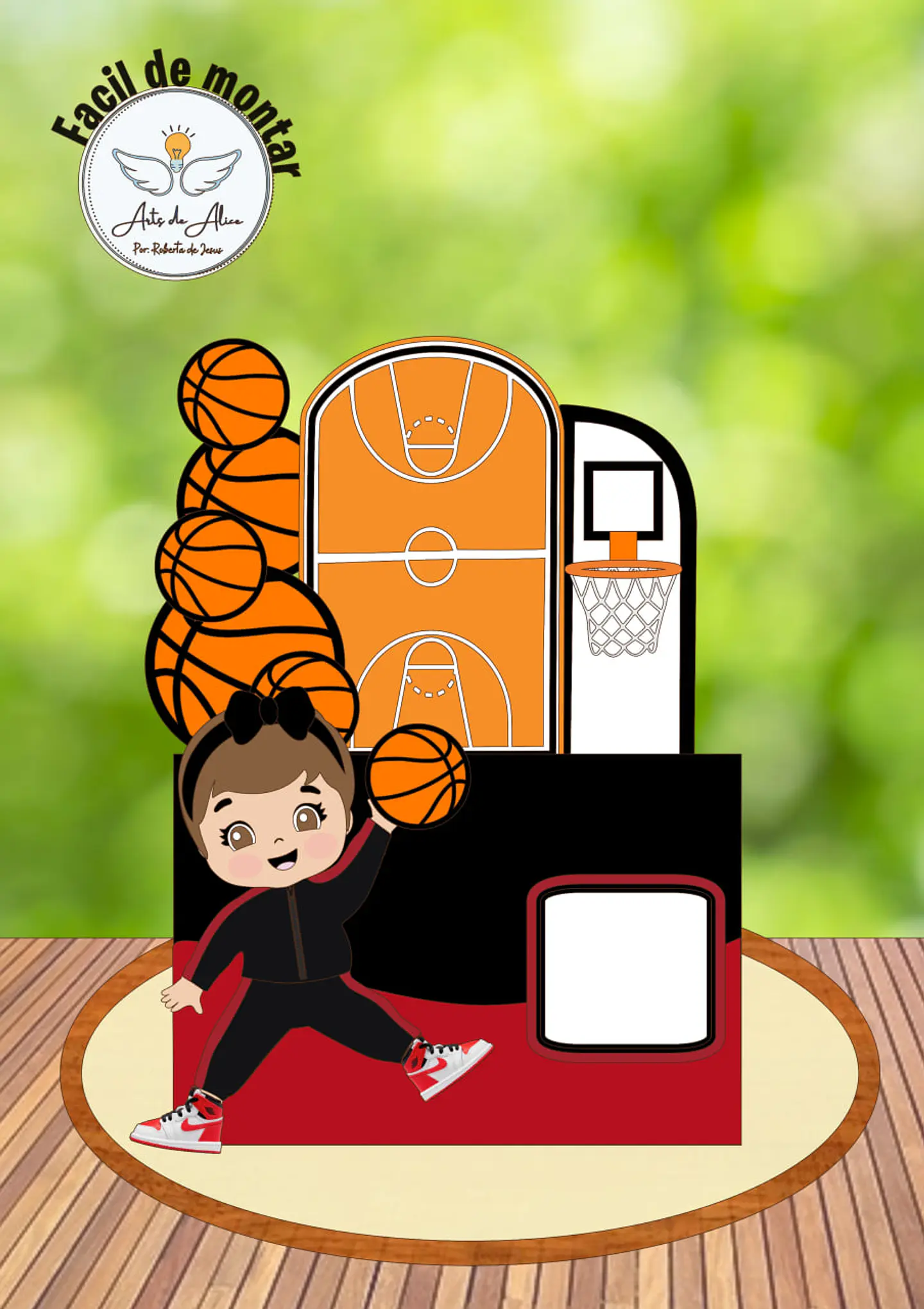 Arquivo de Corte Topo de Bolo Basquete 8 1