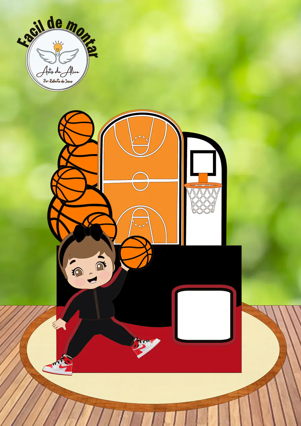 Arquivo de Corte Topo de Bolo Basquete 8 1
