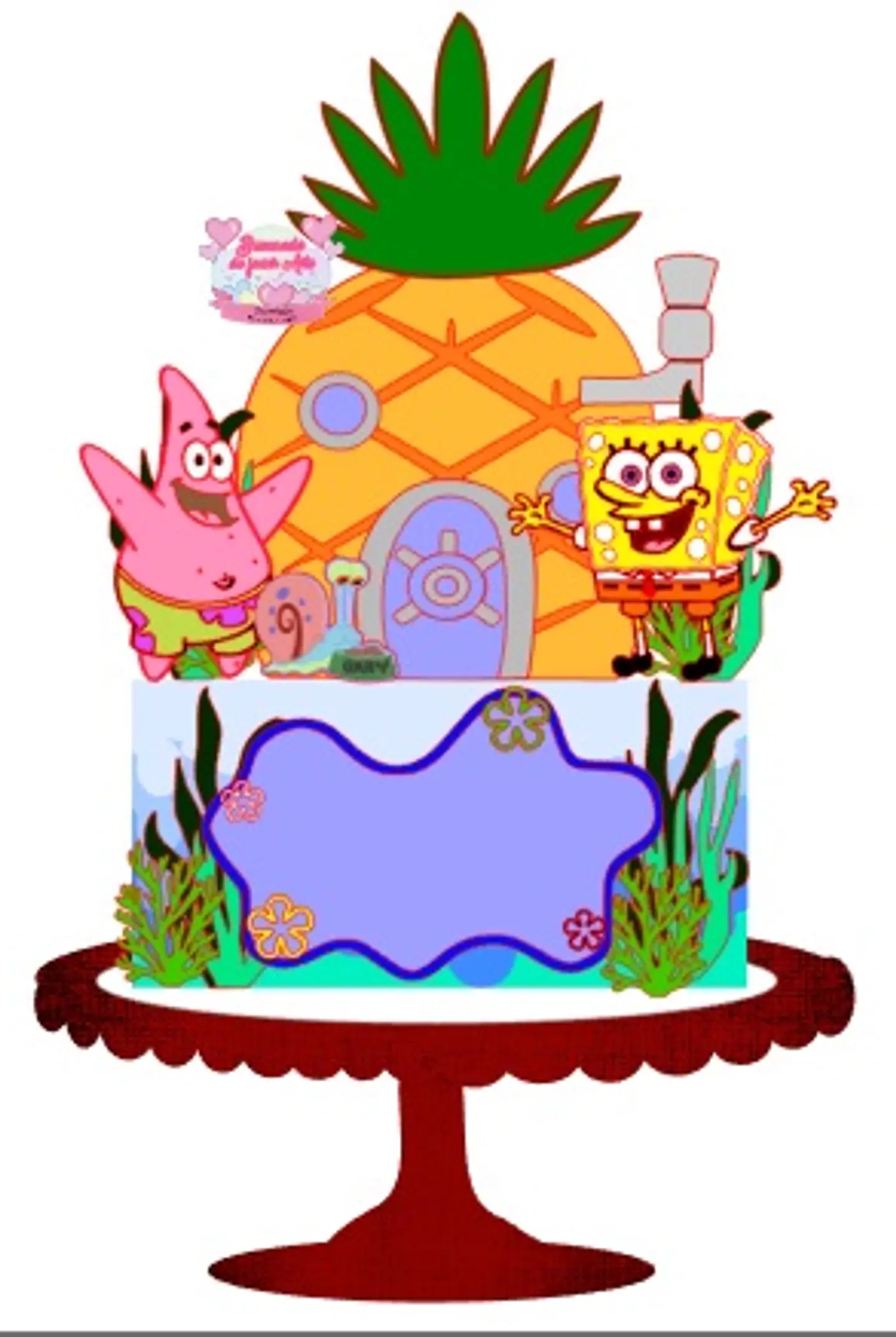 Arquivo de Corte Topo de Bolo Bob Esponja 12 1