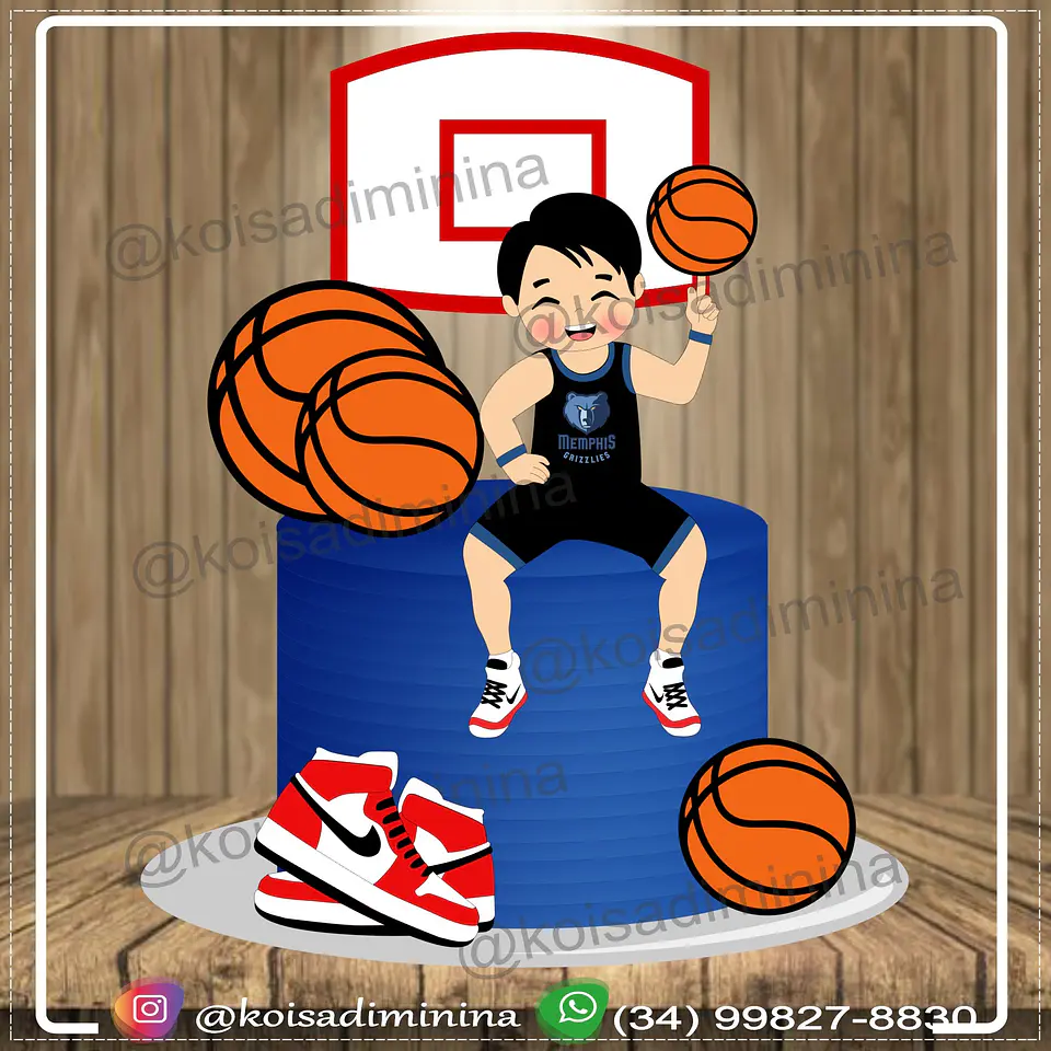 Arquivo de Corte Topo de Bolo Basquete 2 1