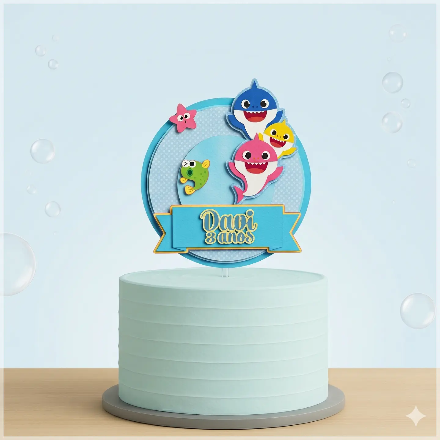 Arquivo de Corte Topo de Bolo Baby Shark 18 1