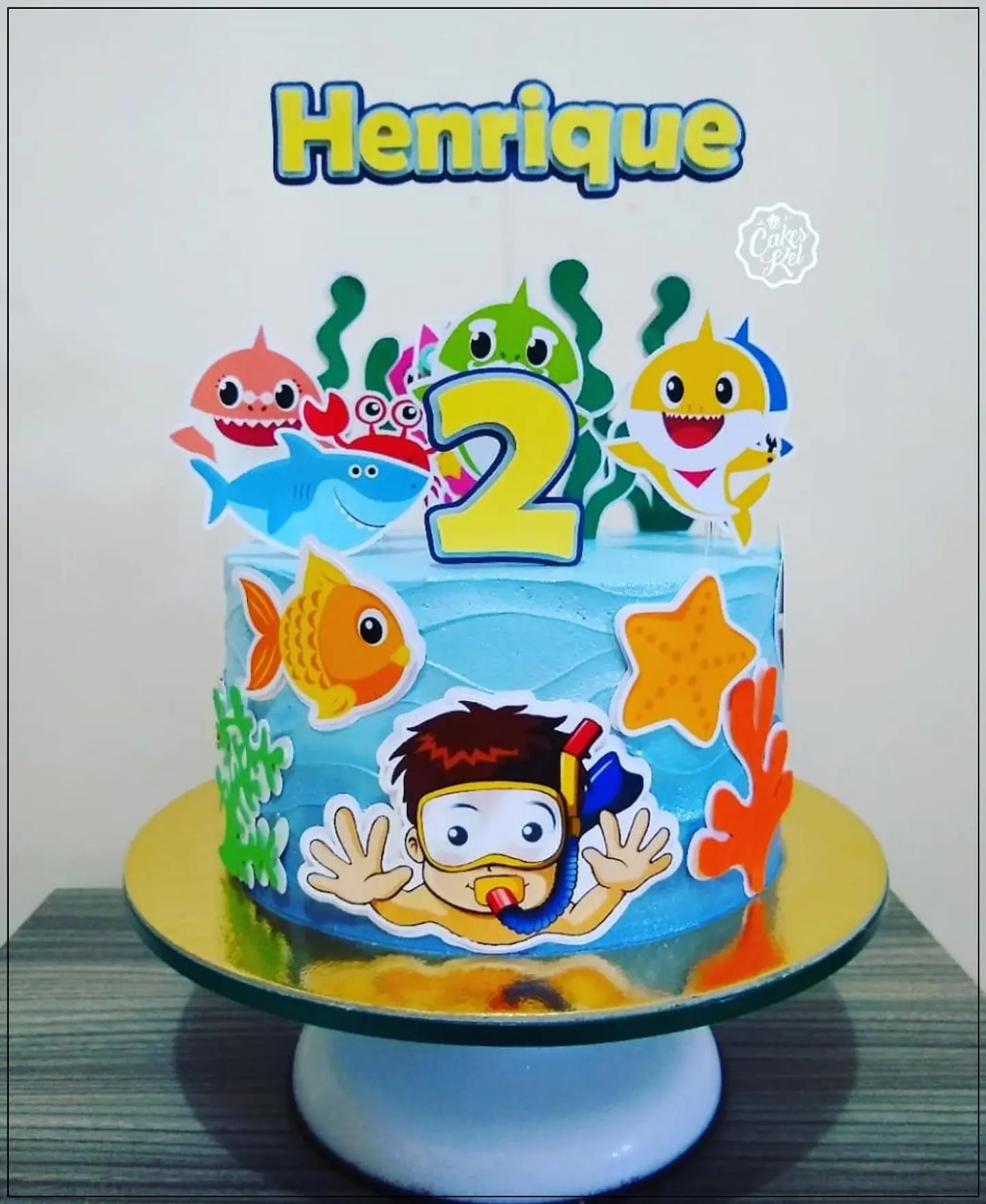 Arquivo de Corte Topo de Bolo Baby Shark 8 1