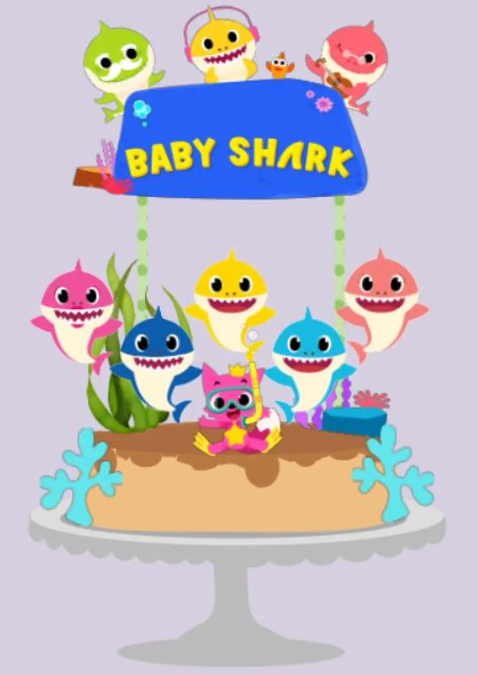 Arquivo de Corte Topo de Bolo Baby Shark 21 1