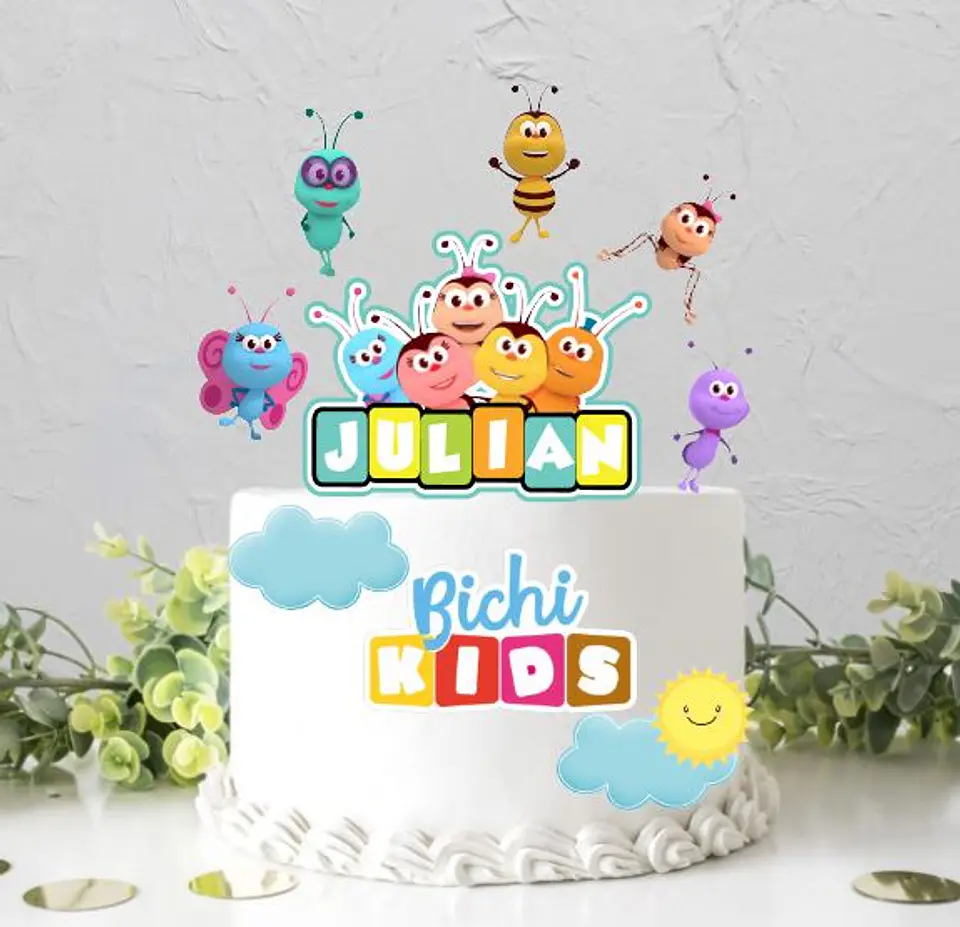 Arquivo de Corte Topo de Bolo Bichi Kids 1 1