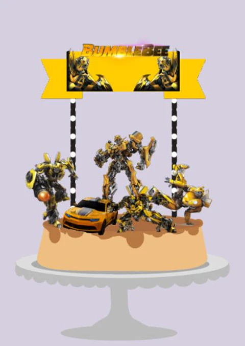 Arquivo de Corte Topo de Bolo Bumblebee 1