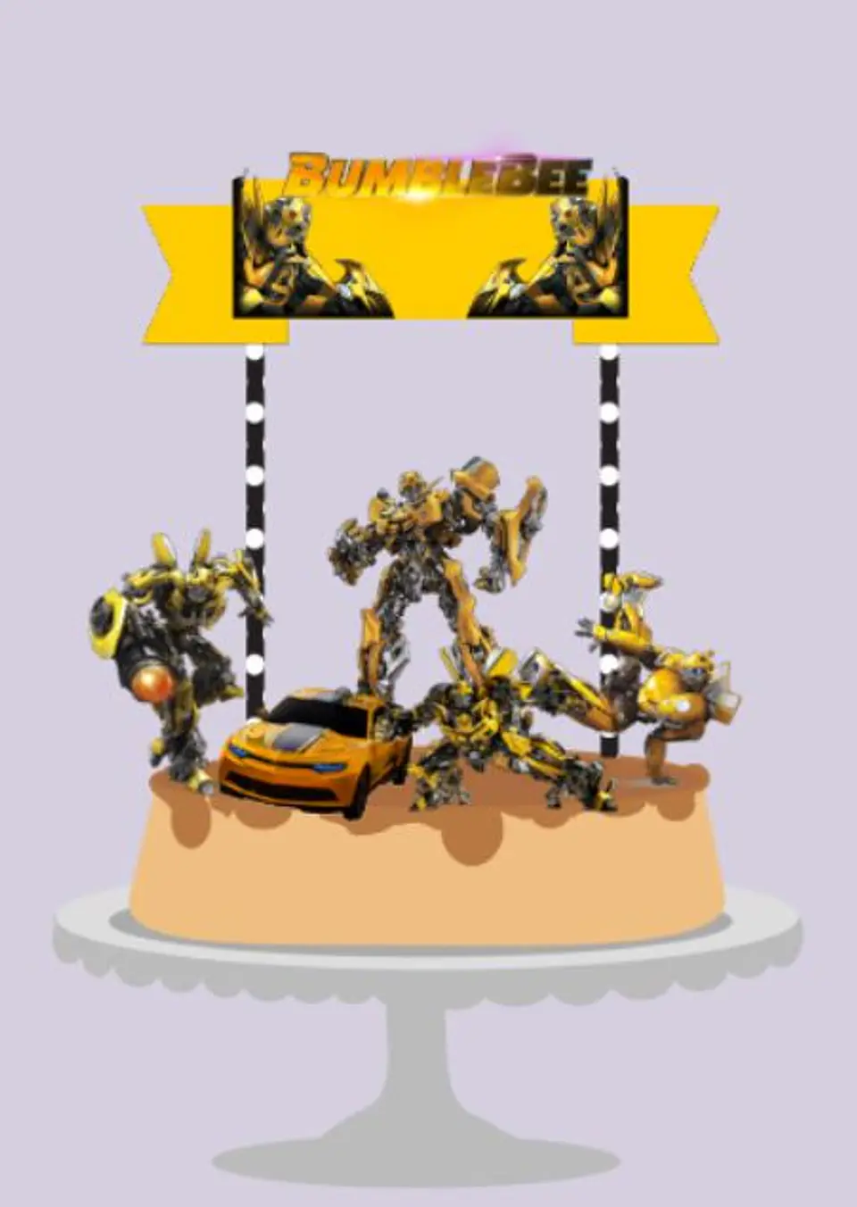 Arquivo de Corte Topo de Bolo Bumblebee 1 1