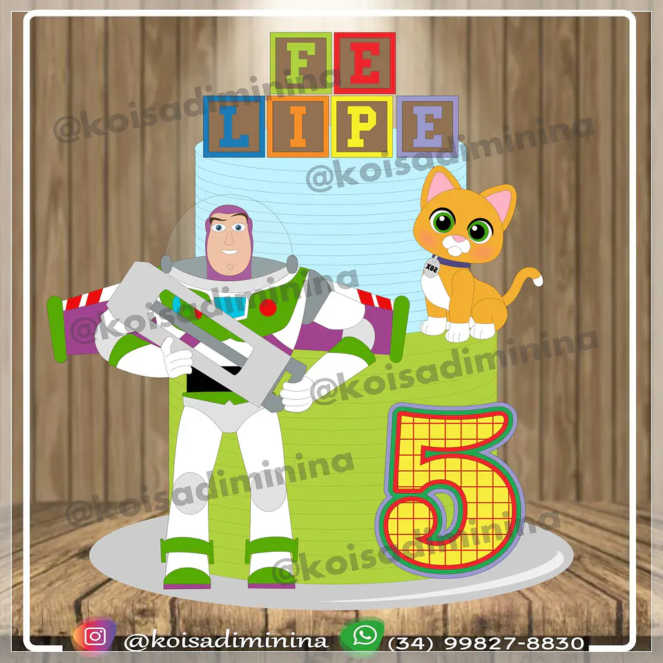 Arquivo de Corte Topo de Bolo Buzz Lightyear 3 1
