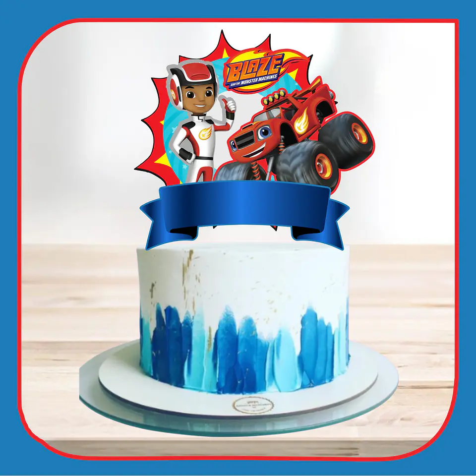 Arquivo de Corte Topo de Bolo Blaze and the Monsters Machine 7 1