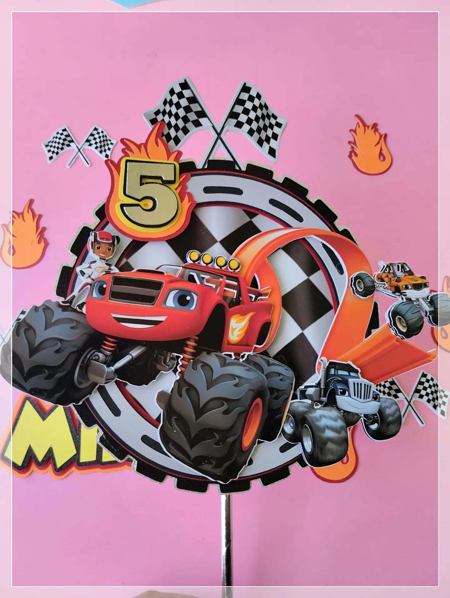 Arquivo de Corte Topo de Bolo Blaze and the Monsters Machine 5 1