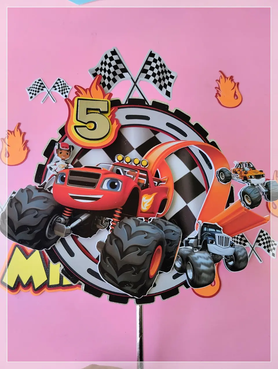 Arquivo de Corte Topo de Bolo Blaze and the Monsters Machine 5 1