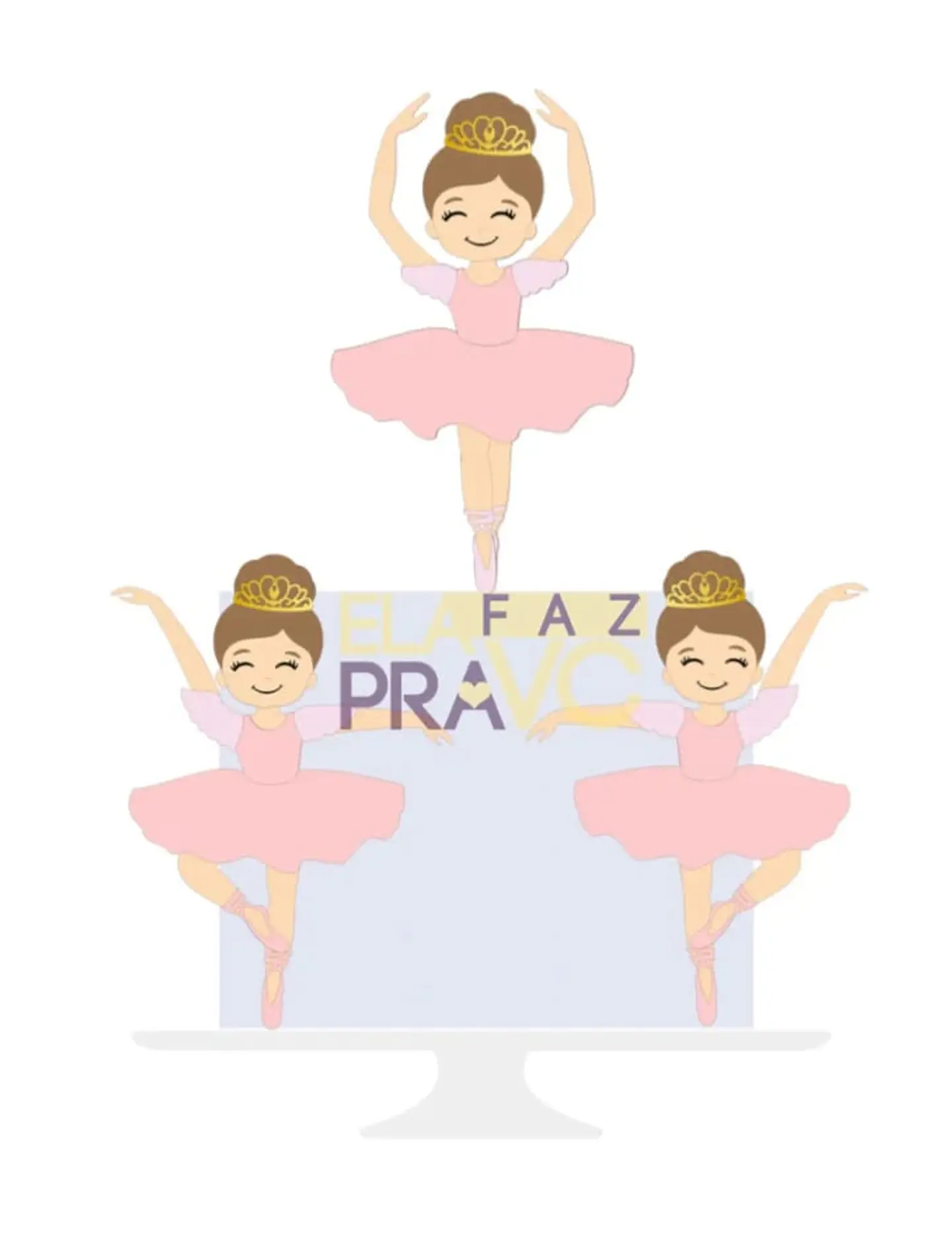Arquivo de Corte Topo de Bolo Bailarina 41 1