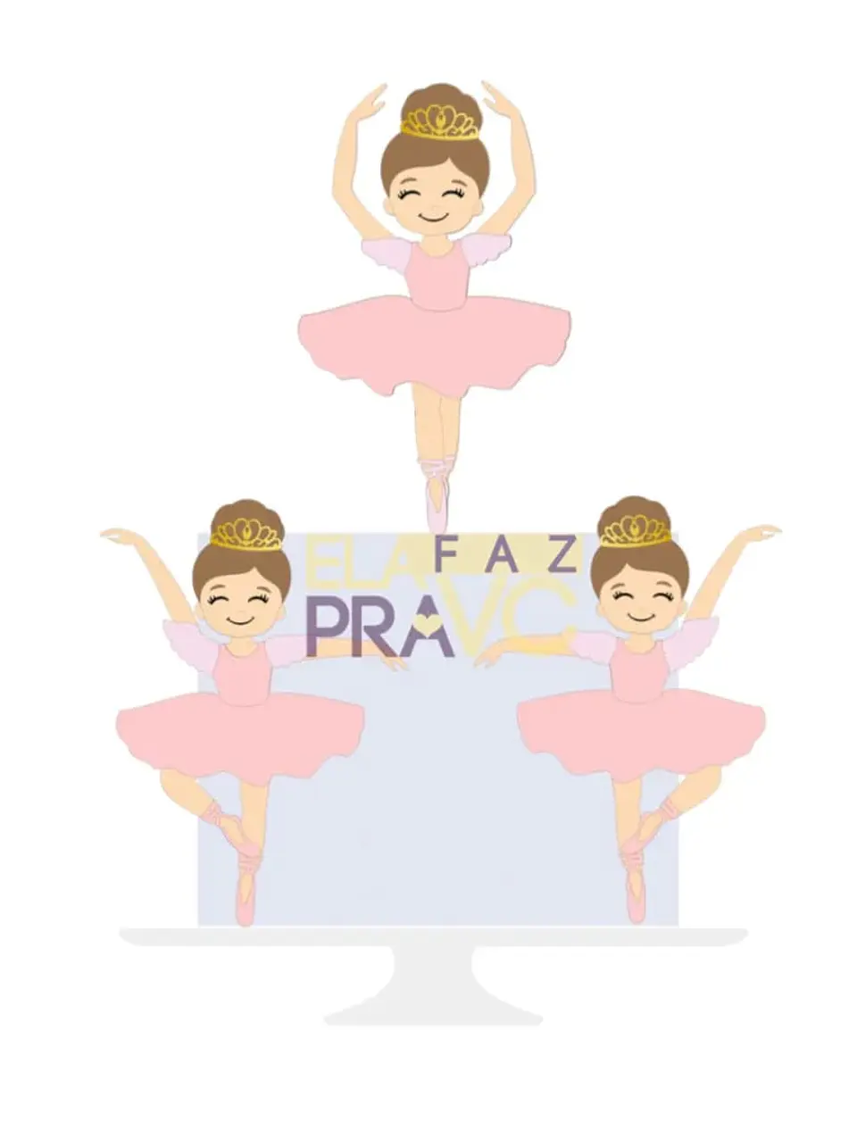 Arquivo de Corte Topo de Bolo Bailarina 41 1